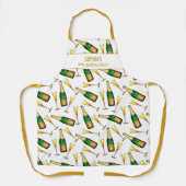 Champagne Glasses Birthday Party Custom Text Schort (Voorkant)