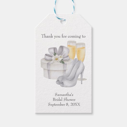 Champagne Glasses Brides Shoes Vrijgezellenfeest F Cadeaulabel (Voorkant)