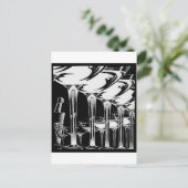 Champagne Glasses Briefkaart (Staand voorkant)