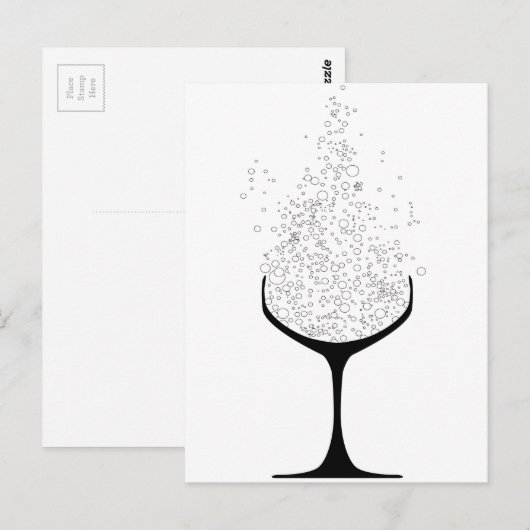 Champagne Glasses Briefkaart (Voorkant / Achterkant)