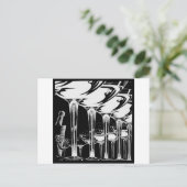 Champagne Glasses Briefkaart (Staand voorkant)