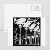 Champagne Glasses Briefkaart (Voorkant / Achterkant)