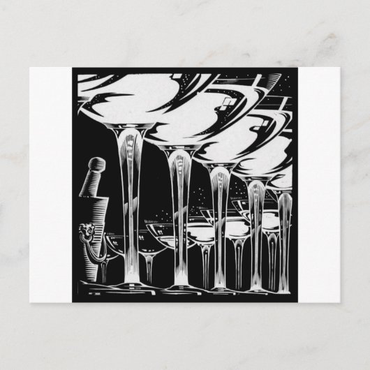 Champagne Glasses Briefkaart (Voorkant)