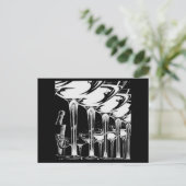 Champagne Glasses Briefkaart (Staand voorkant)