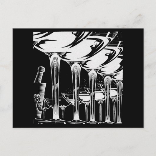 Champagne Glasses Briefkaart (Voorkant)
