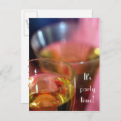 Champagne Glasses Briefkaart - Je bent uitgenodigd (Voorkant / Achterkant)