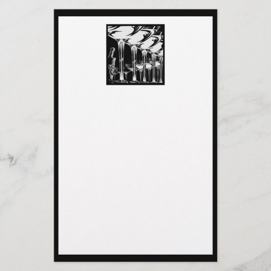 Champagne Glasses Briefpapier (Voorkant)