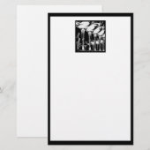 Champagne Glasses Briefpapier (Voorkant / Achterkant)