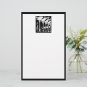 Champagne Glasses Briefpapier (Staand voorkant)