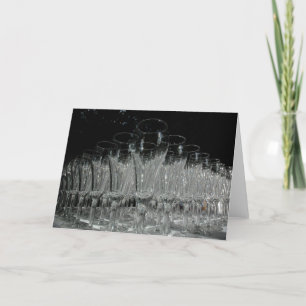 Champagne Glasses Card Kaart