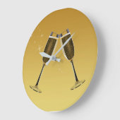 Champagne Glasses Celebration on Gold Grote Klok (Hoek)