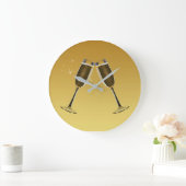 Champagne Glasses Celebration on Gold Grote Klok (Huis)