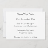 Champagne Glasses Design Wedding Save The Date (Achterkant)