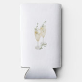 Champagne Glasses Engagement Party Gold Text Seltzer Blikjeskoeler (Achterkant)