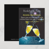 Champagne Glasses Fireworks-3x5 Bachelorette Party Kaart (Voorkant / Achterkant)