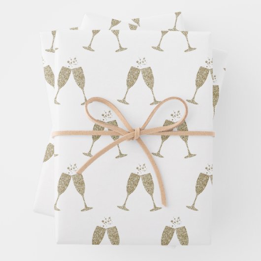 Champagne Glasses — Flat Sheets Inpakpapier Vel (In situ)