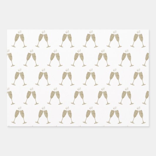 Champagne Glasses — Flat Sheets Inpakpapier Vel (Voorkant)