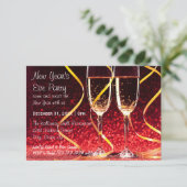 Champagne Glasses Foto - 3x5 New Year's Eve Party Kaart (Staand voorkant)