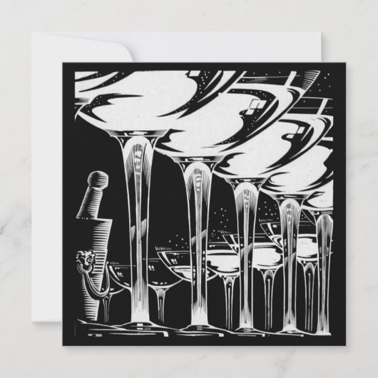 Champagne Glasses Kaart (Voorkant)