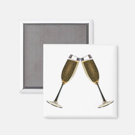 Champagne Glasses Magneet (Voorkant / Achterkant)