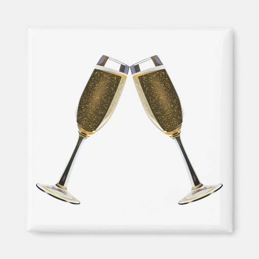 Champagne Glasses Magneet (Voorkant)