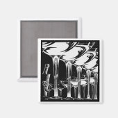 Champagne Glasses Magneet (Voorkant / Achterkant)