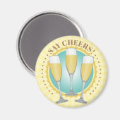 Champagne Glasses Magnet (Voorkant / Achterkant)