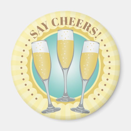 Champagne Glasses Magnet (Voorkant)