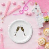 Champagne Glasses Papieren Bordje (Feest)