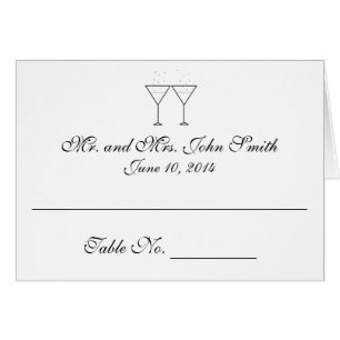 "Champagne Glasses" Place Cards