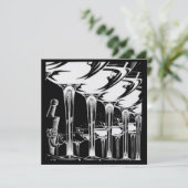 Champagne Glasses Silver Kaart (Staand voorkant)
