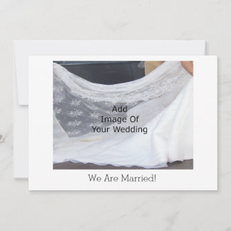 Champagne Glasses Simple Wedding Announcement Card Kaart