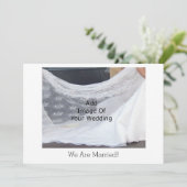 Champagne Glasses Simple Wedding Announcement Card Kaart (Staand voorkant)