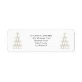 Champagne Glasses Simple Wedding Etiket (Voorkant)