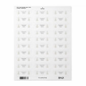 Champagne Glasses Simple Wedding Etiket (Full Sheet)