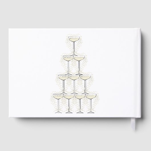 Champagne Glasses Simple Wedding Gastenboek (Achterkant)