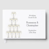 Champagne Glasses Simple Wedding Gastenboek (Voorkant)