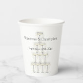 Champagne Glasses Simple Wedding Papieren Bekers (Voorkant)