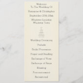 Champagne Glasses Simple Wedding Programmakaart (Voorkant)