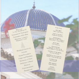 Champagne Glasses Simple Wedding Programmakaart