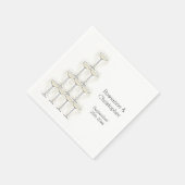 Champagne Glasses Simple Wedding Servet (Hoek)