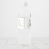 Champagne Glasses Simple Wedding Waterfles Etiket (Achterkant)