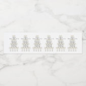 Champagne Glasses Simple Wedding Waterfles Etiket (Enkel label)