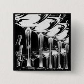 Champagne Glasses Vierkante Button 5,1 Cm (Voorkant)