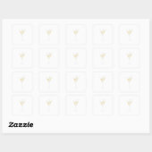 Champagne Glasses Vierkante Sticker (Vel)