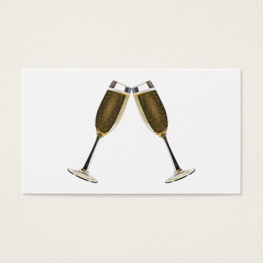 Champagne Glasses Visitekaartje (Voorkant)