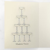 Champagne Glasses Wedding Drieluik Programma (Binnenzijde eerst)