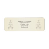 Champagne Glasses Wedding Etiket (Voorkant)