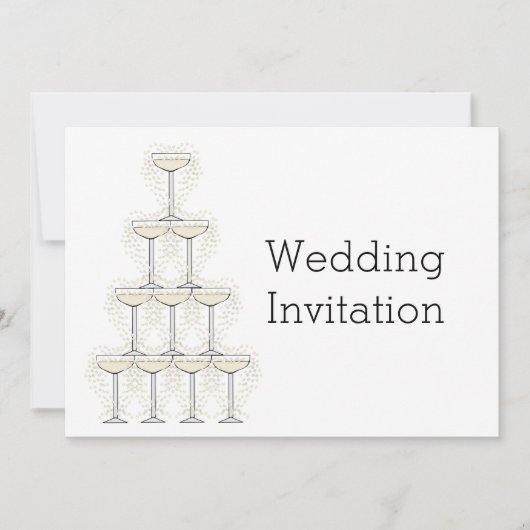 Champagne Glasses Wedding Kaart (Voorkant)