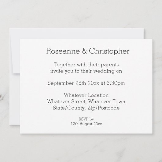 Champagne Glasses Wedding Kaart (Achterkant)